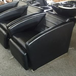 Chaise de coiffeur pour salon de coiffure, vente chaude, noire, avec grand bac pour le lavage des cheveux, pour adultes - Product Image 2