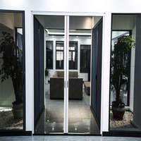 Moustiquaire pliante en aluminium, profil sans piste, moustiquaire de porte, moustiquaire de porte plissée, maille de mouche