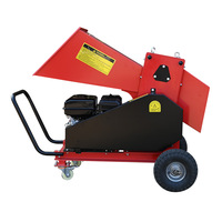 Broyeur de bois mobile forestier robuste avec moteur à essence 7 CV, capacité de coupe de 80 mm, pour usage agricole, système hydraulique fluide
