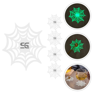 Sous-verres et dessous-de-plat en silicone personnalisés de haute qualité en forme de toile d'araignée, veilleuses décoratives d'Halloween avec logo - Product Image 1