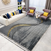Tapis de sol pliables en polyester moelleux, tapis d'intérieur antidérapants imprimés en 3D, style bohème européen vintage persan turc