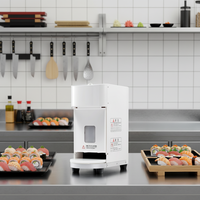 Machine à rouleaux de sushi et légumes entièrement automatique de type table en acier inoxydable, facile à nettoyer, tension universelle, garantie 1 an