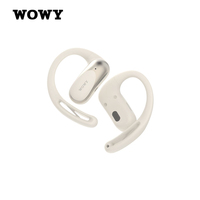 WOWY Nouveaux écouteurs intra-auriculaires ouverts OWS Air V5.4 sans fil en matériau LSR avec réduction de bruit AI LED pour étanchéité IPX5 Hi-Fi 30