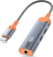 Adaptateur de prise audio 3 en 1 Adaptateur de prise casque USB-C vers 3.5mm Type C vers câble audio Adaptateur de charge rapide 60W haute résolution