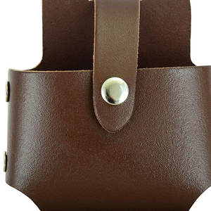 Heavy-Duty <b>Leather</b> <b>Tool</b> Holder <b>Pouch</b> with 2 Steel Hammer Holders and 8 Separate Pockets - Product Image 3