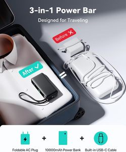Cargador Portátil <span class=keywords><strong>INIU</strong></span> de 30W con Carga Rápida, Puertos USB-A/USB-C Integrados, Enchufe de Pared CA |   Batería de Viaje de 10000mAh Segura para Vuelos - Product Image 2