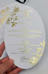 Números de mesa de impresión de jardín de forma ovalada con papel de aluminio de lujo para decoración de boda invitaciones de papel <span class=keywords><strong>menú</strong></span> tarjetas de lugar - Product Image 6