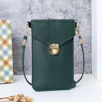 Étui de téléphone personnalisé avec écran tactile, pochette pour carte, sac à bandoulière en cuir PU pour femme