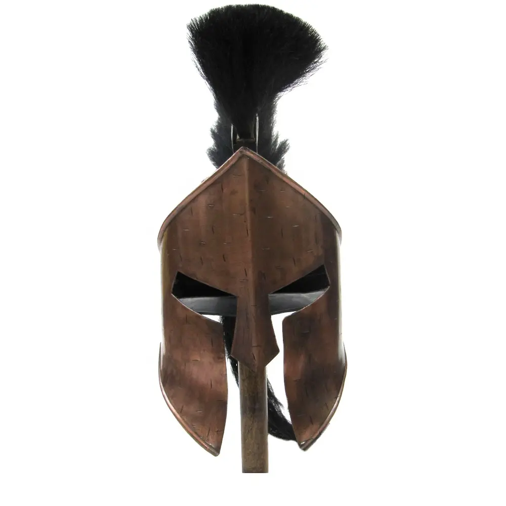 Броневой шлем Sparton с черной сливой и медной отделкой, средневековый защитный шлем от поставщиков из индии