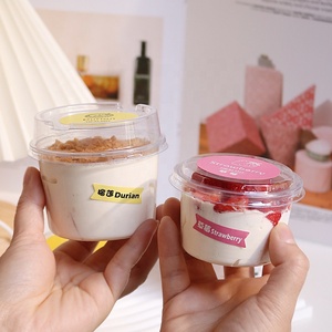 Trong suốt Pet nhựa <span class=keywords><strong>Ice</strong></span> <span class=keywords><strong>Cream</strong></span> sữa chua Mousse Cup bánh pudding Baking bao bì hộp - Product Image 2