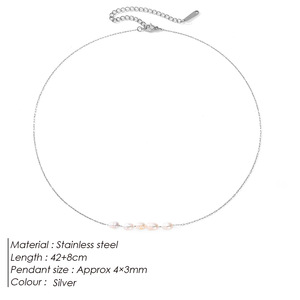 <span class=keywords><strong>Manco</strong></span> Damen Trendige Edelstahl-Gliederkette Halskette mit Süßwasserperle Vergoldet Zertifizierter Schmuck Jubiläumsgeschenk - Product Image 5