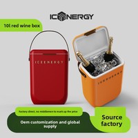 Coffret Cadeau Luxe Léger pour Vin Rouge Haut de Gamme 10L, Bière, avec Pack Glace Réfrigérant et Matériau PP Peint par Pulvérisation, Emballage Cadeau et Isotherme