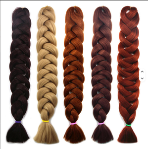 Extensions de <span class=keywords><strong>cheveux</strong></span> à tresser en trame unique 41'165g, texture Yaki, fibre haute température non inflammable pour tresses torsadées - Product Image 4