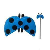 Accessoires de performance Ailes d'abeille pour la journée des enfants Ailes de coccinelle sept étoiles Ailes de fée à pois rouges et noirs Accessoires de fête
