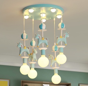 Dessin animé moderne Licorne créative Trojan Chambre d'enfant Chambre d'enfant Lustres et lampes pour enfants - Product Image 3