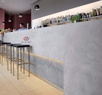Comptoir de bar personnalisé en surface solide pour boulangerie, restaurant, café, bar commercial moderne avec garantie de 10 ans