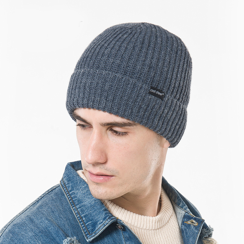 Hip Hop Fashion Knit Slouch Men Winter Hats Winter High Quality Plain Beanie Hat Knit Custom Soft Knitted Men Beanie Hat