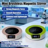 Agitateur Magnétique Intelligent Sans Balais 2L à Vente Chaude, Mini Mélangeur Magnétique de Laboratoire avec Couche Anti-corrosion en PVC