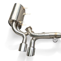 Kit d'échappement Axleback SS304 à 200 cellules à haut débit avec catalyseur pour Porsche 996.2 2002-2005 3.6L Flat-6, son profond, kit de performance