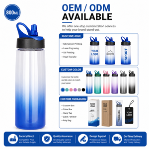 Botella de Agua Deportiva Tritan Idealist de 800 ml con Pajita, Libre de BPA, a Prueba de Fugas, para Gimnasio, Escuela y Actividades al Aire Libre, Personalizable - Product Image 4