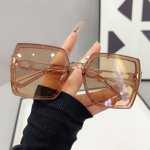 <span class=keywords><strong>Occhiali</strong></span> da sole da donna UV <span class=keywords><strong>occhiali</strong></span> da sole con senso avanzato grande faccia <span class=keywords><strong>occhiali</strong></span> semplici faccia piccola - Product Image 4