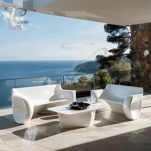 Divano di Lusso Moderno per Esterni, Sedia Commerciale per il Tempo Libero, Divano per Villa e Hotel con Tavolino, Panchina Pubblica per Esposizioni - Product Image 5