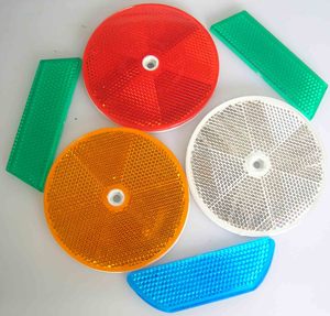 แผ่นสะท้อนแสง ROADSAFE PMMA 100 ชิ้น รูปทรงกลม / แผ่นสะท้อนแสงพลาสติก สีเขียว/น้ำเงิน/แดง/ขาว สำหรับรถยนต์ - Product Image 2