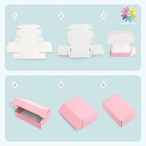 Centre de panneau de tapis, 6x4x2 petite boîte rose d'expédition, boîte de couvercles robustes d'enveloppe imperméable pour le courrier de petite entreprise, <span class=keywords><strong>parfum</strong></span>, cadeau - Product Image 5