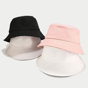 หมวกบักเก็ตทรงชาวประมงสำหรับผู้หญิง สีมาการอง พิมพ์ลายสกรีนบนผ้าไหมเรียบ ปรับขนาดได้ ผลิตจากโพลีเอสเตอร์ผสมคอตตอน ระบายอากาศได้ดี กันลม - Product Image 3