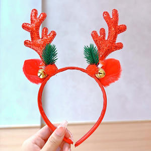 Diademas con Cuernos de Reno Decoradas con Campanas, Lindas Orejas de Reno, Diademas para Niños, Regalo de Fiesta de Navidad, Diademas Navideñas - Product Image 4