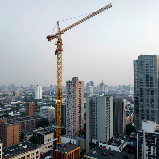 High Quality 50m Height Topkit Tower Crane TC5008-5 5Ton Pointed Top Tower Cranes for Sale