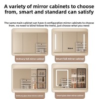 Armoire de salle de bain moderne intelligente en bois crème intégrée en céramique lavabo évier étanche pour appartement ou hall d'utilisation