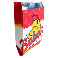 Sac personnalisable anti-graisse pour hamburgers et frites, emballage résistant à l'humidité pour les vendeurs de nourriture de rue