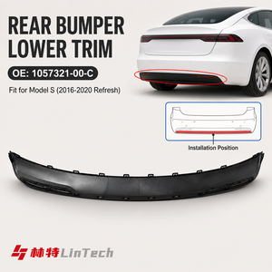 แผ่นปิดกันชนหลังล่าง LinTech สำหรับ <span class=keywords><strong>Tesla</strong></span> <span class=keywords><strong>Model</strong></span> S 1057321-00-C อะไหล่แท้จากโรงงาน ขายส่ง - Product Image 1