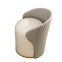 Style nordique moderne rond rotatif maison coiffeuse tabouret Photo accessoires manucure chaise luxe court pouf pour salon