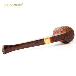 Muxiang Tobacco Pipe Italian Briar Root Burl Straight Type Luxury Business Style Judge Pipe - Product Image 2