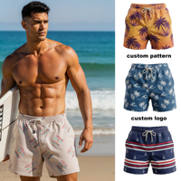 Shorts de surf performants extensibles 4 directions avec taille élastique, anti-frottement, pour sports nautiques, 100 % polyester