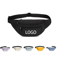 Sac Banane en Gros en Nylon Imperméable Tendance avec Ceinture Ajustable, Sacoche de Sport Décontractée pour la Course