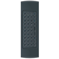 MX3 Mini 2.4G Nirkabel ABS Mouse Udara Otomatis Suara Mini LED Remote Control Keyboard 10-15m untuk Smart Android TV Box