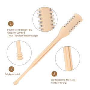LMLTOP <span class=keywords><strong>Coupe</strong></span>-poils nasaux double face 2-en-1 portable 360° °   Tondeuse manuelle rotative pour poils du nez pour hommes et femmes, lot de 2 rasoirs - Product Image 6