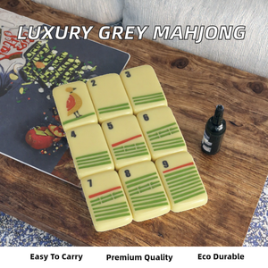 Juego de Mahjong Americano Gris de Lujo Personalizado, 160 Fichas, Acrílico de 4 Capas, Grabado UV, Ecológico, Duradero, OMM, Juego de Viaje y Entretenimiento - Product Image 2