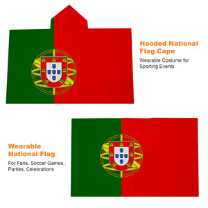 Capa con Capucha con la Bandera de Portugal de 3x5 Pies, Bandeira De Portugal para la Celebración del Día de Portugal y Aficionados al Fútbol - Product Image 2