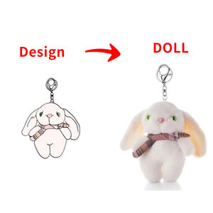 SongshanToys OEM ODM Mini porte-clés peluches jouets en peluche <span class=keywords><strong>Anime</strong></span> ours en peluche lapin Animal mascotte pendentif personnalisé porte-clés en peluche - Product Image 1