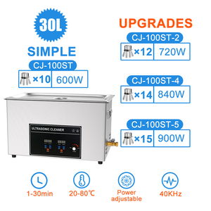 Grande <span class=keywords><strong>machine</strong></span> de nettoyage à ultrasons <span class=keywords><strong>30L</strong></span>, nettoyeurs à ultrasons, bain de nettoyage ultrasonique pour laboratoire, pièces automobiles, dentaire, lunettes - Product Image 4