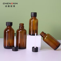 Flacon en verre transparent brun personnalisé avec bouchon à vis et applicateur à bille pour huile essentielle, vernis à ongles, sérum de soin, mascara, crème pour le visage, bâtonnets applicateurs