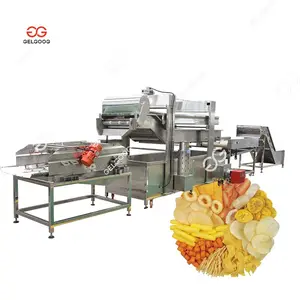 Automatic Chinchin Fried Crackers Burger Production Machine Samosa Pellet Frying Line