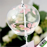 Carillon à vent en verre japonais, décoration de jardin, intérieur de fenêtre, suspension