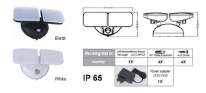 Lampes <span class=keywords><strong>de</strong></span> nuit PDLUX PD-2P-A, <span class=keywords><strong>détecteur</strong></span> <span class=keywords><strong>de</strong></span> <span class=keywords><strong>mouvement</strong></span> <span class=keywords><strong>LED</strong></span> moderne <span class=keywords><strong>à</strong></span> commande vocale, avec USB, étanche IP65, en plastique PVC, nouveau style, alimentation secteur AC - Product Image 3