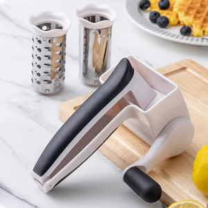 <b>Kitchen</b> <b>Gadgets</b> Manual Cheese Vegetable Shredder Tabletop Drum Grater 3 in 1 Hand Crank Rotary Cheese Grater With Handle - Product Image 6