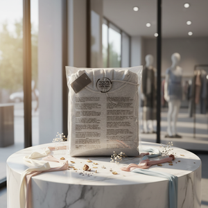 Bolsas de embalaje de plástico PE transparente reciclado con certificación GRS 100%, bolsas de polietileno de tamaño personalizado para ropa, zapatos, uso de materiales reciclados - Product Image 2